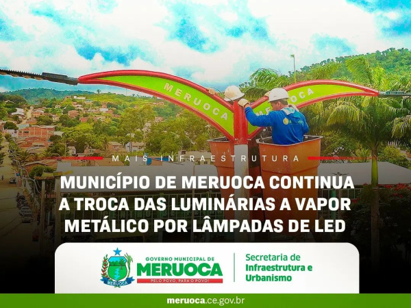 A troca das luminárias de vapor metálico por lâmpadas de LED