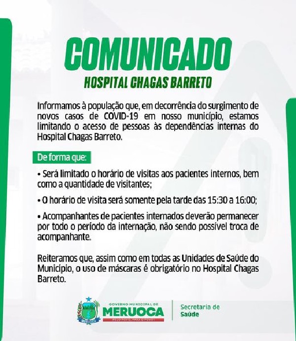 COMUNICADO HOSPITAL CHAGAS BARRETO